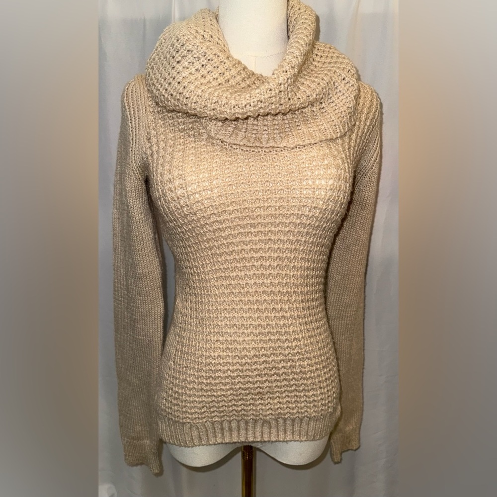 Angel Of The North Cream Cowl Neck Sweater